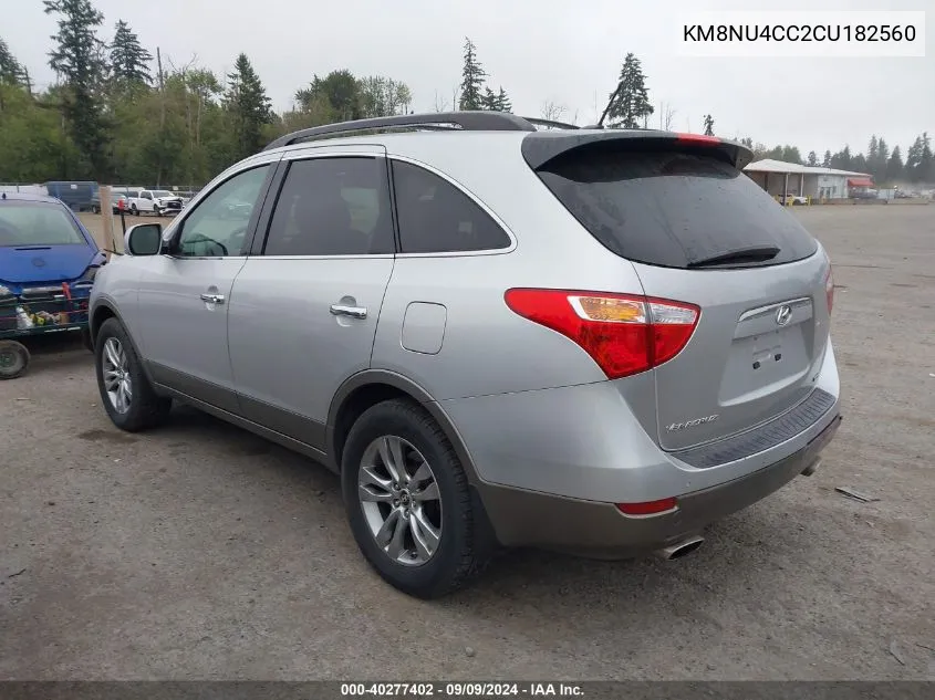 2012 Hyundai Veracruz Limited VIN: KM8NU4CC2CU182560 Lot: 40277402