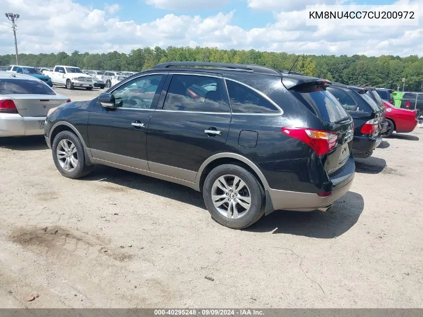 2012 Hyundai Veracruz Limited VIN: KM8NU4CC7CU200972 Lot: 40295248