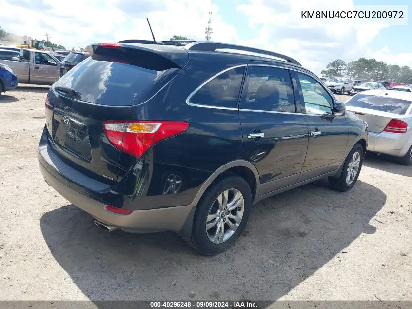 2012 Hyundai Veracruz Limited VIN: KM8NU4CC7CU200972 Lot: 40295248