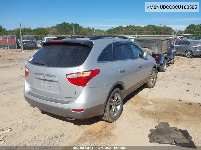 2012 Hyundai Veracruz Limited VIN: KM8NUDCC8CU180585 Lot: 40582544