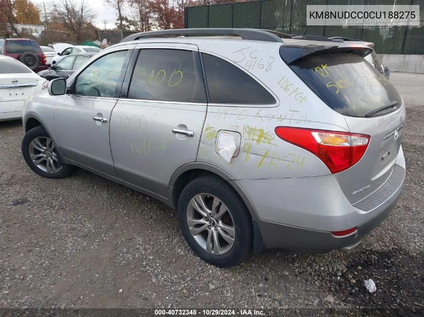 2012 Hyundai Veracruz Limited VIN: KM8NUDCC0CU188275 Lot: 40732348