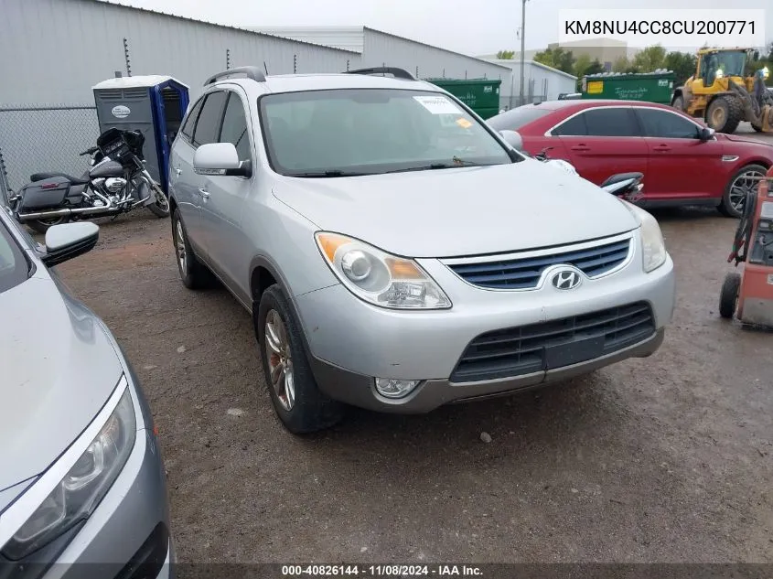 2012 Hyundai Veracruz Limited VIN: KM8NU4CC8CU200771 Lot: 40826144