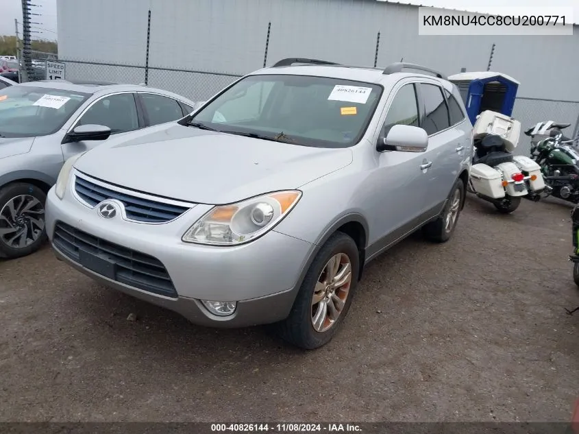 2012 Hyundai Veracruz Limited VIN: KM8NU4CC8CU200771 Lot: 40826144