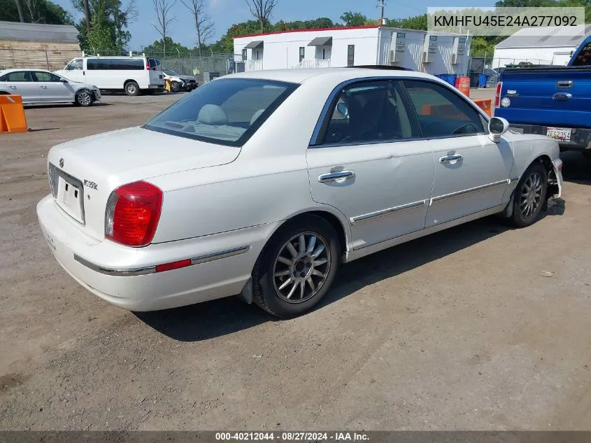 2004 Hyundai Xg350 L VIN: KMHFU45E24A277092 Lot: 40212044