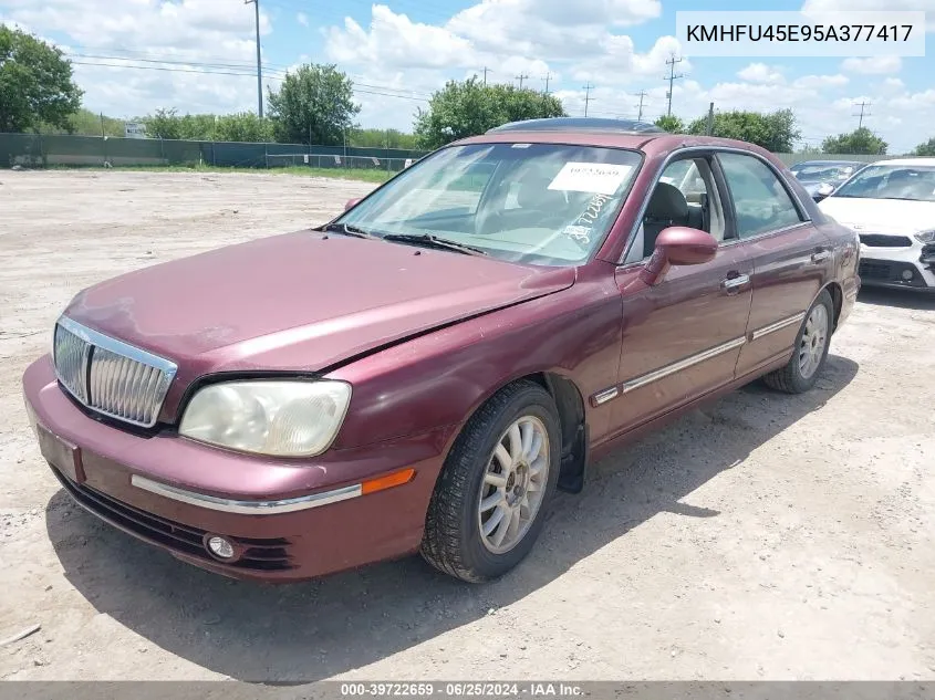 2005 Hyundai Xg350 L VIN: KMHFU45E95A377417 Lot: 39722659