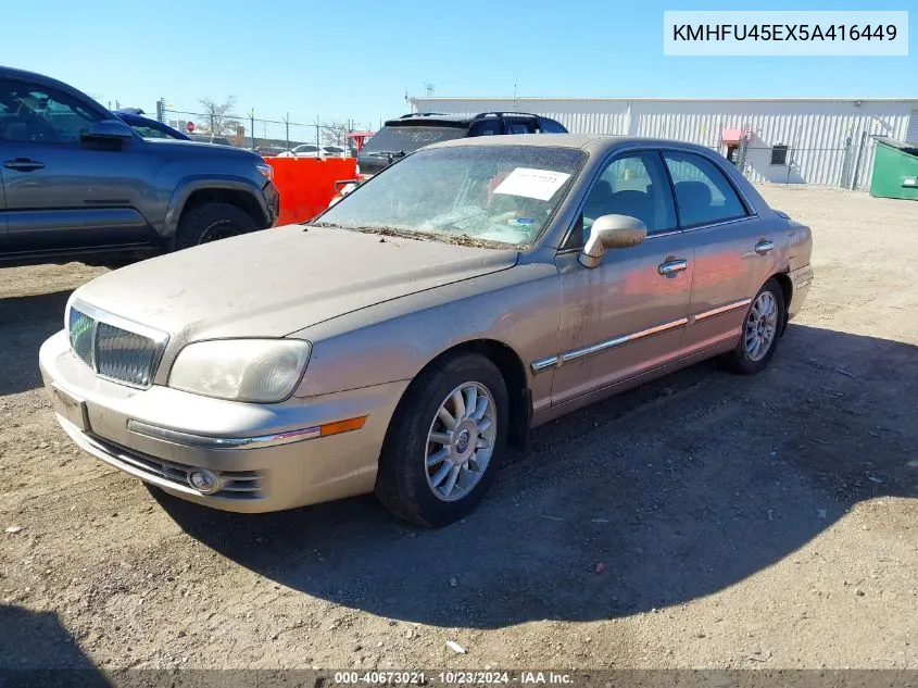 2005 Hyundai Xg350 L VIN: KMHFU45EX5A416449 Lot: 40673021