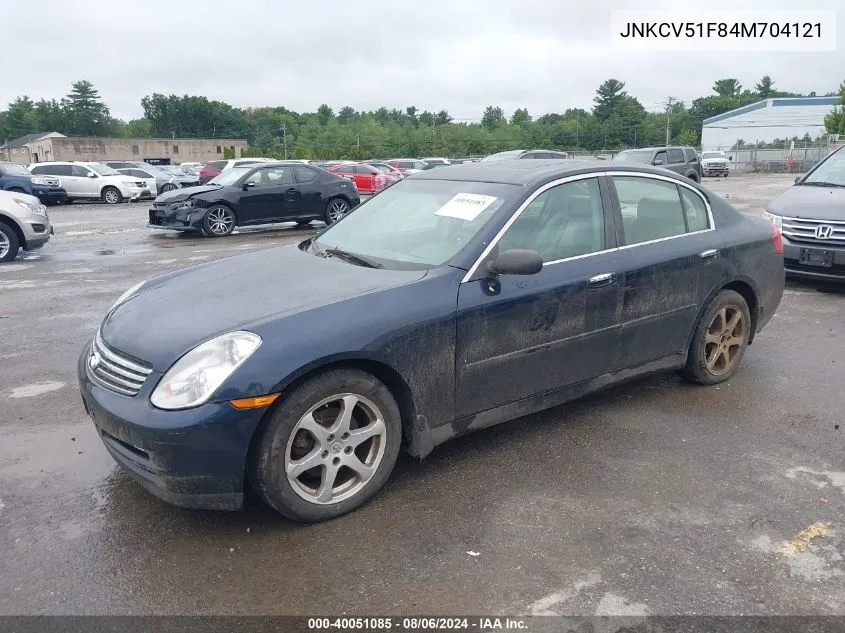 JNKCV51F84M704121 2004 Infiniti G35X