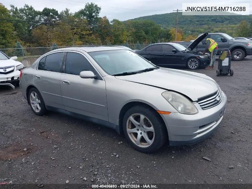 2004 Infiniti G35X VIN: JNKCV51F54M716288 Lot: 40456693