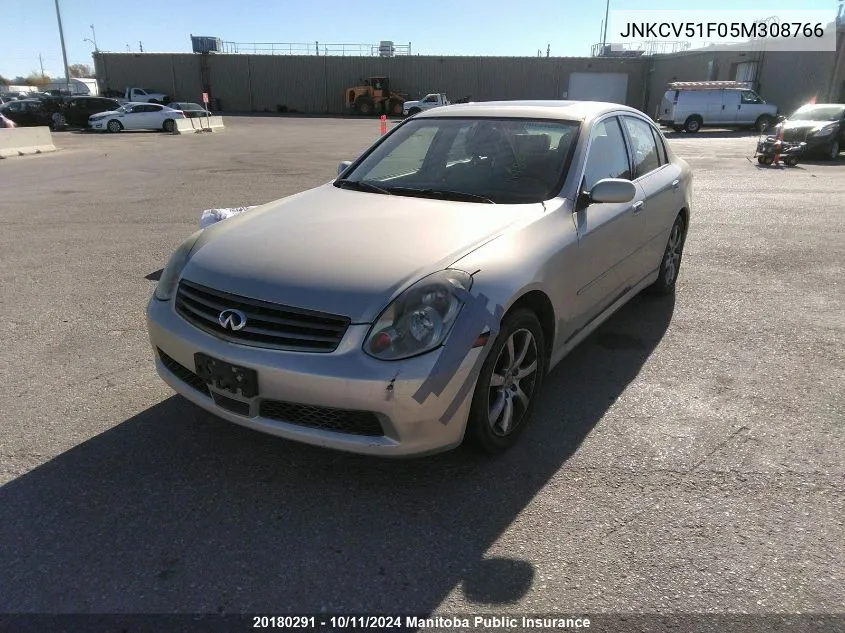 JNKCV51F05M308766 2005 Infiniti G35X Luxury