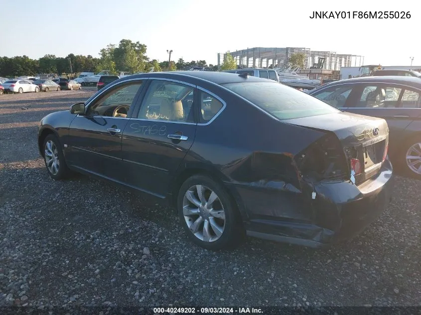 2006 Infiniti M35X VIN: JNKAY01F86M255026 Lot: 40249202