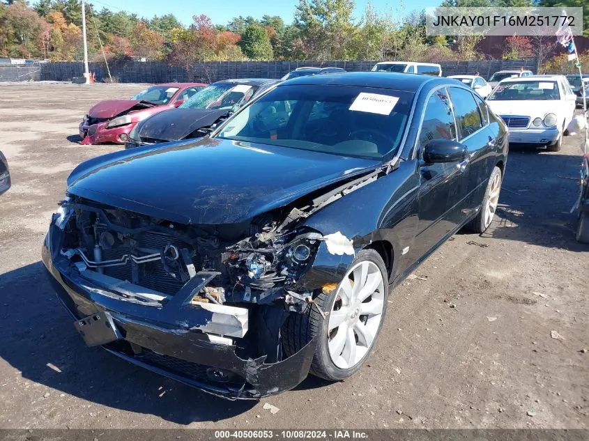 2006 Infiniti M35X VIN: JNKAY01F16M251772 Lot: 40506053