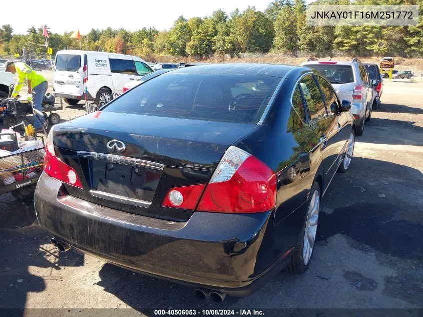 2006 Infiniti M35X VIN: JNKAY01F16M251772 Lot: 40506053