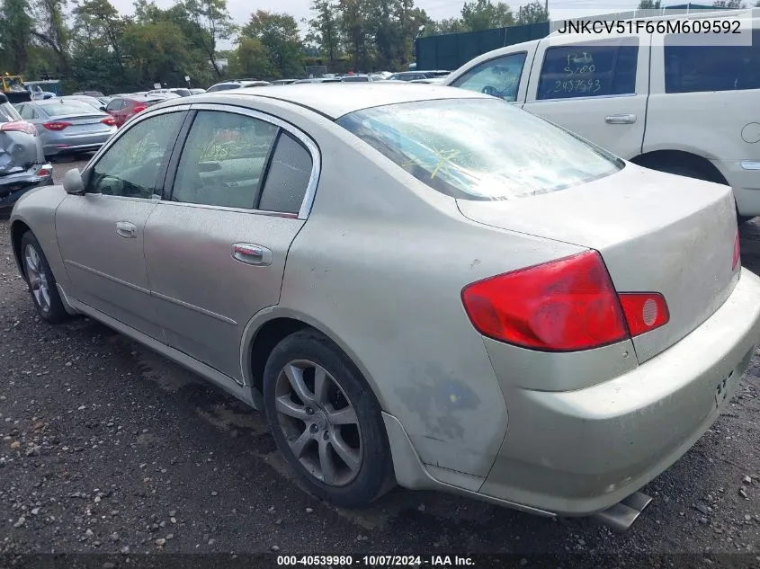 2006 Infiniti G35X VIN: JNKCV51F66M609592 Lot: 40539980