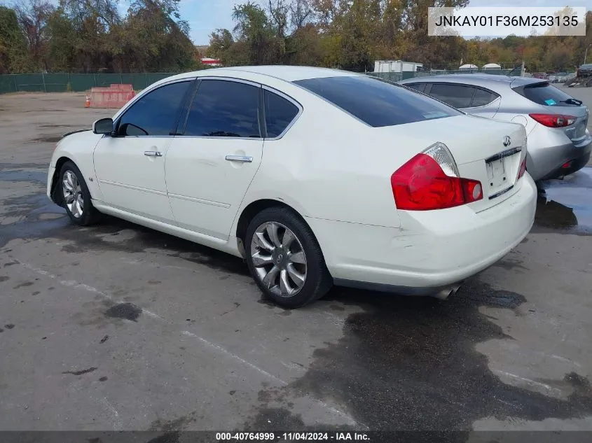 2006 Infiniti M35X VIN: JNKAY01F36M253135 Lot: 40764999