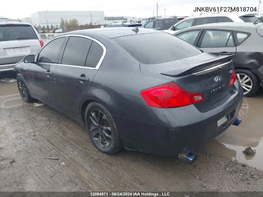 JNKBV61F27M818704 2007 Infiniti G35X