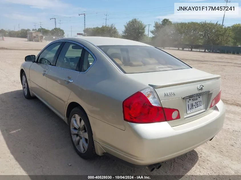 2007 Infiniti M35X VIN: JNKAY01F17M457241 Lot: 40528030