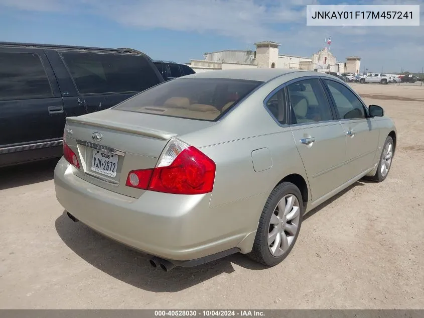 2007 Infiniti M35X VIN: JNKAY01F17M457241 Lot: 40528030