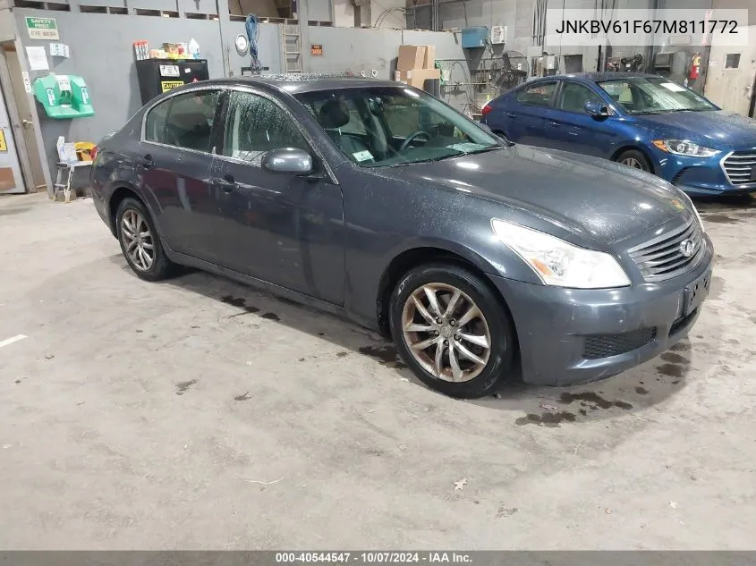 2007 Infiniti G35X VIN: JNKBV61F67M811772 Lot: 40544547