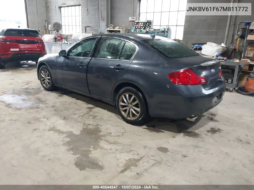 2007 Infiniti G35X VIN: JNKBV61F67M811772 Lot: 40544547