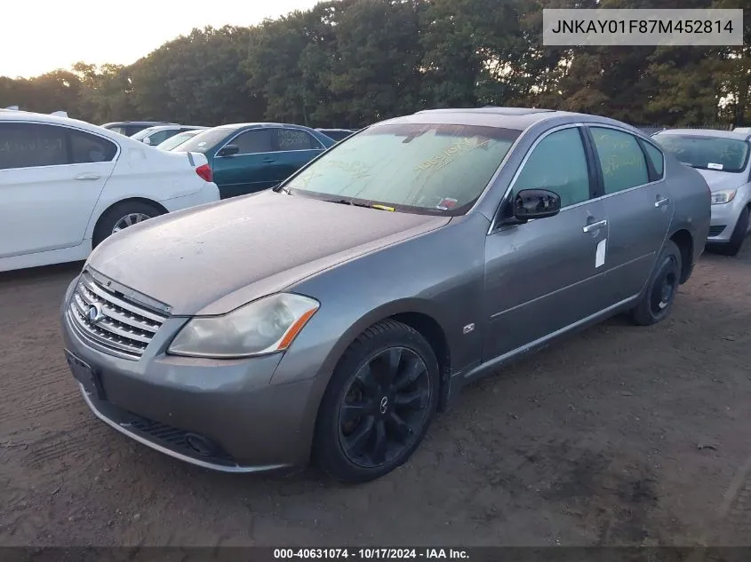 2007 Infiniti M35X VIN: JNKAY01F87M452814 Lot: 40631074