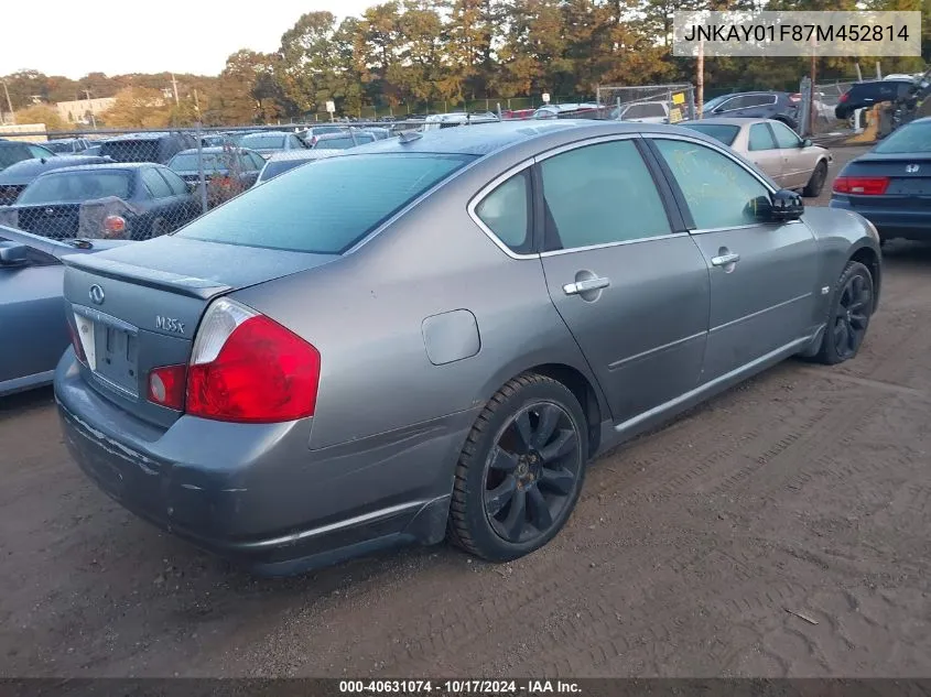 2007 Infiniti M35X VIN: JNKAY01F87M452814 Lot: 40631074