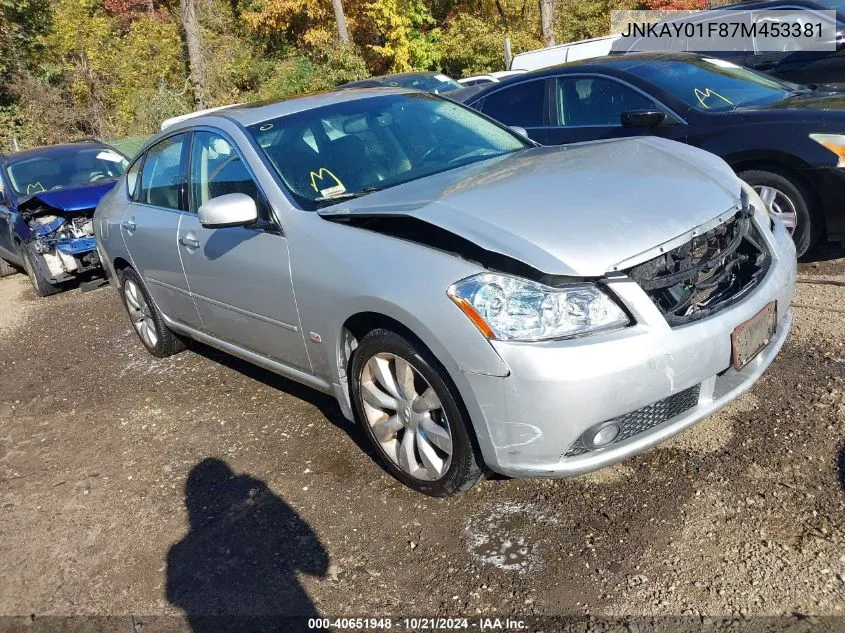 2007 Infiniti M35X VIN: JNKAY01F87M453381 Lot: 40651948