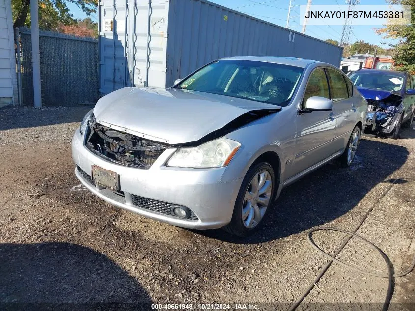 2007 Infiniti M35X VIN: JNKAY01F87M453381 Lot: 40651948