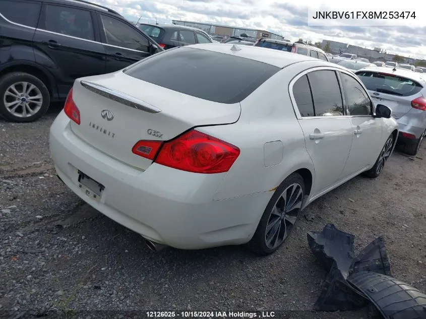 JNKBV61FX8M253474 2008 Infiniti G35X