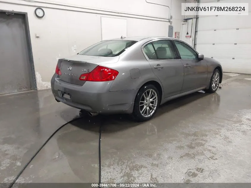 JNKBV61F78M268224 2008 Infiniti G35X