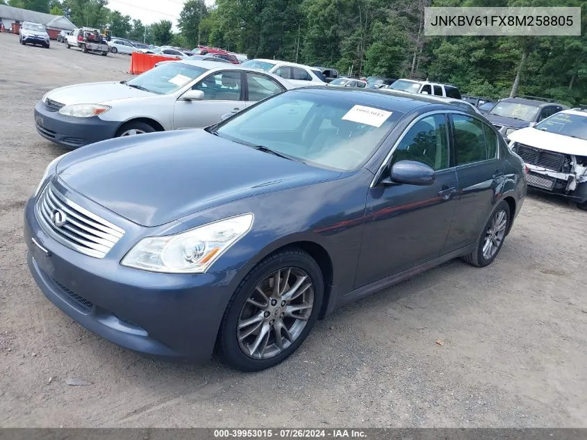 JNKBV61FX8M258805 2008 Infiniti G35X