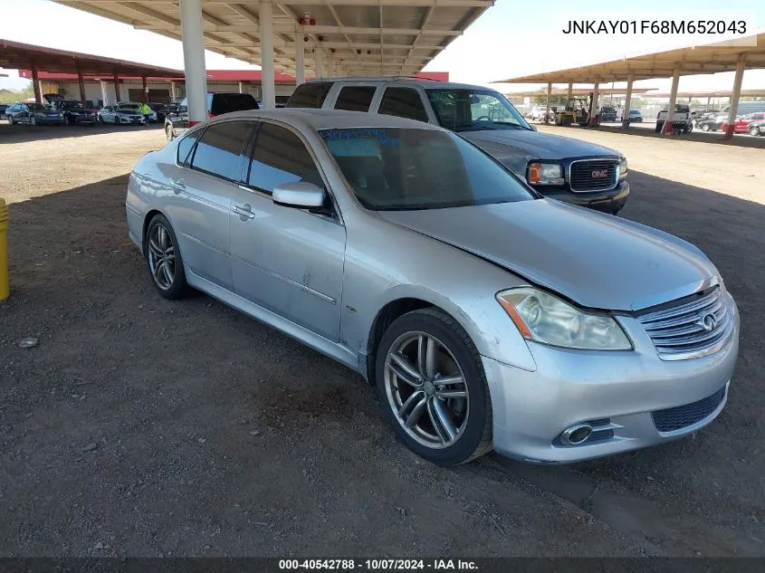 2008 Infiniti M35X VIN: JNKAY01F68M652043 Lot: 40542788