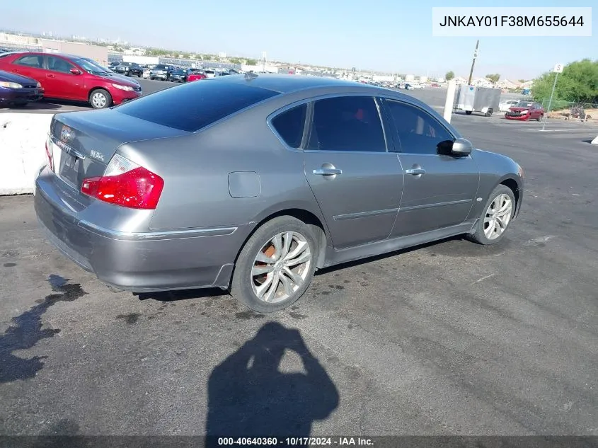 2008 Infiniti M35X VIN: JNKAY01F38M655644 Lot: 40640360