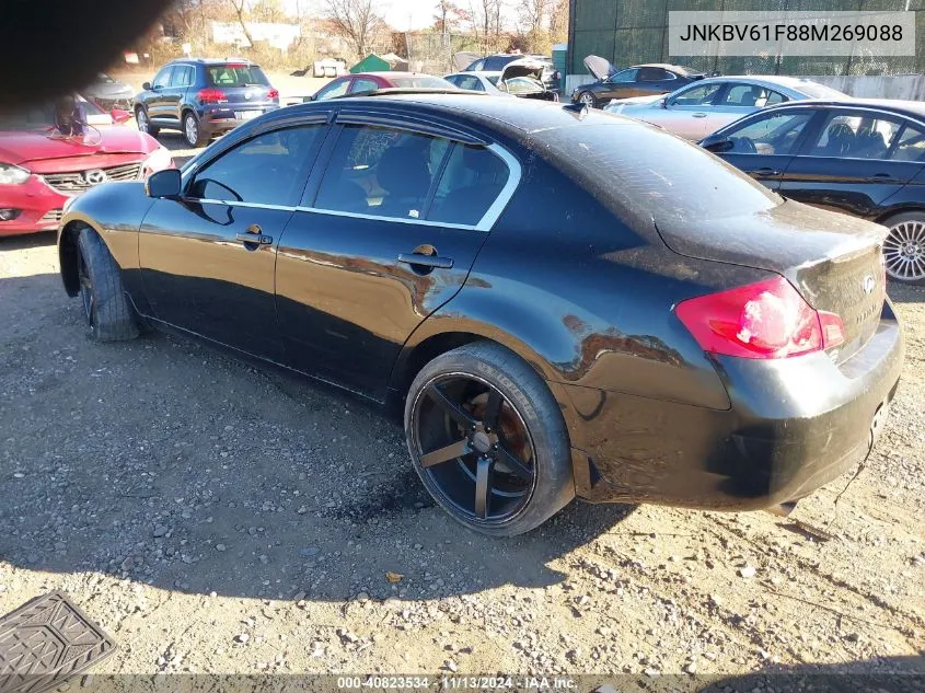 2008 Infiniti G35X VIN: JNKBV61F88M269088 Lot: 40823534