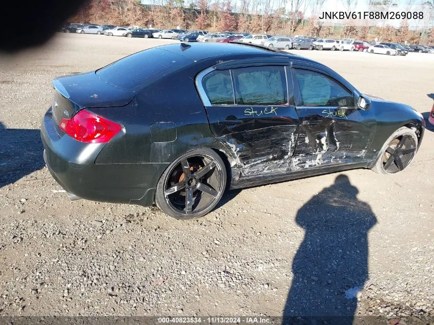 2008 Infiniti G35X VIN: JNKBV61F88M269088 Lot: 40823534