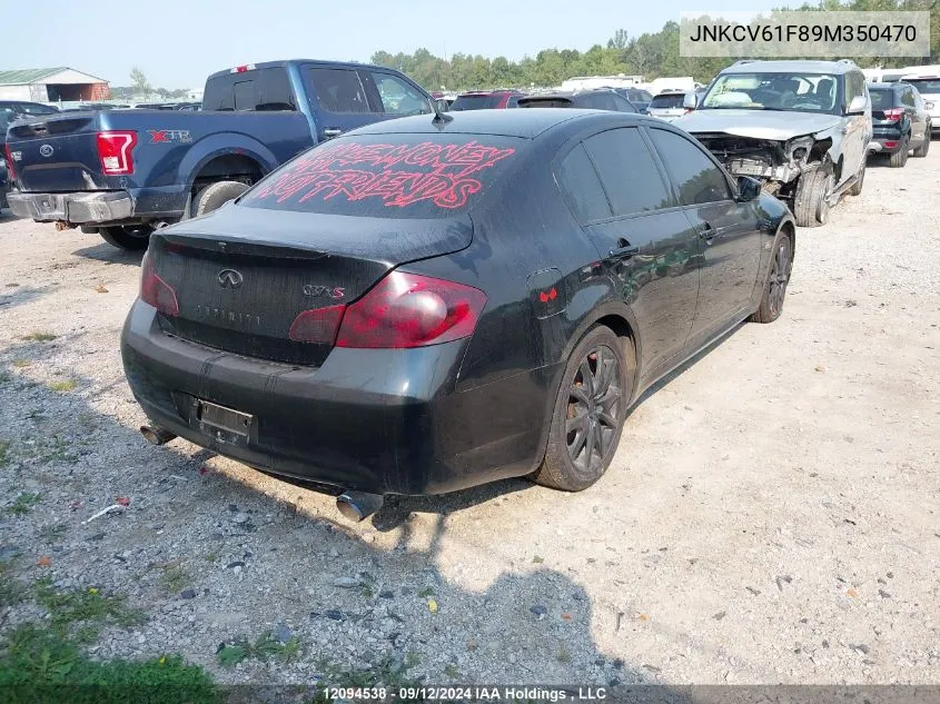 2009 Infiniti G37X VIN: JNKCV61F89M350470 Lot: 12094538