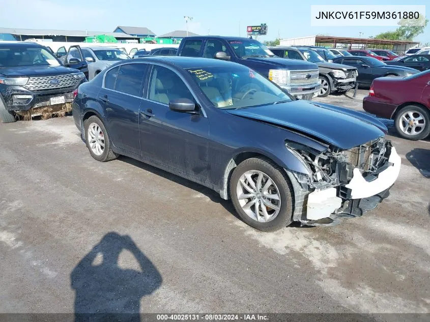 2009 Infiniti G37X VIN: JNKCV61F59M361880 Lot: 40025131