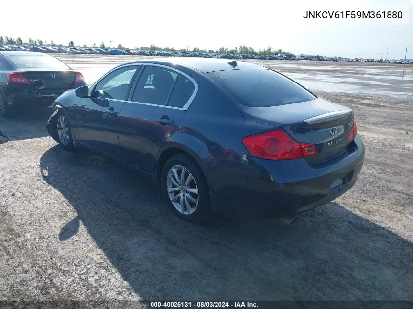 2009 Infiniti G37X VIN: JNKCV61F59M361880 Lot: 40025131