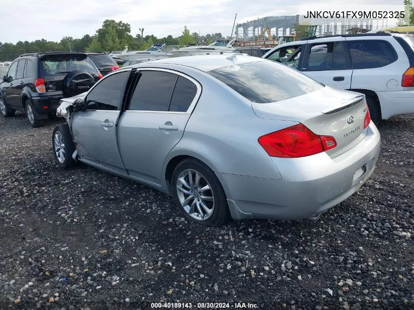 2009 Infiniti G37X VIN: JNKCV61FX9M052325 Lot: 40189143