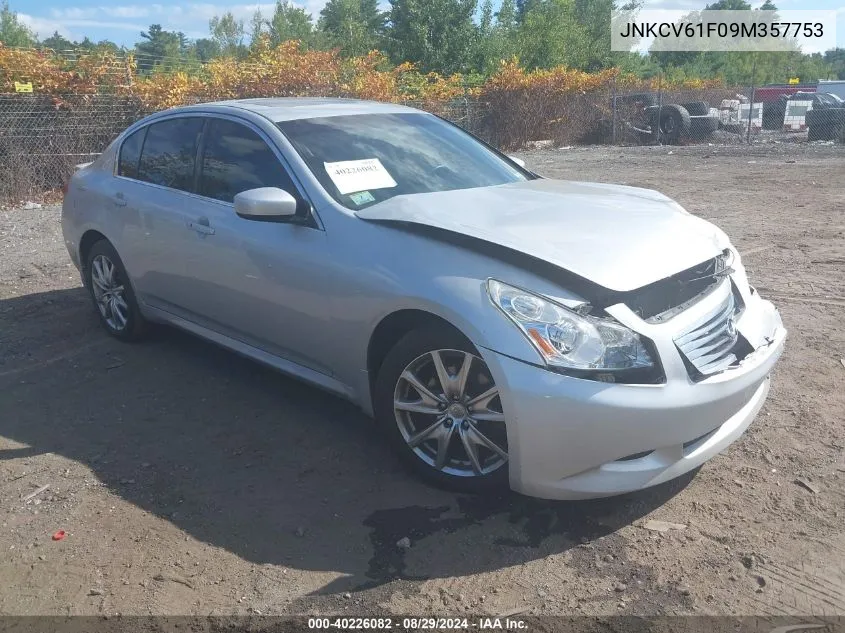 2009 Infiniti G37X VIN: JNKCV61F09M357753 Lot: 40226082