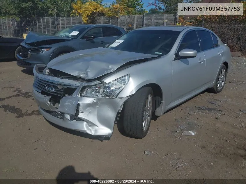 2009 Infiniti G37X VIN: JNKCV61F09M357753 Lot: 40226082