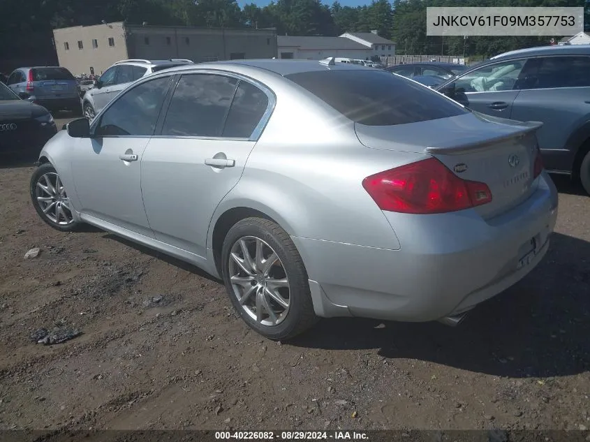 2009 Infiniti G37X VIN: JNKCV61F09M357753 Lot: 40226082