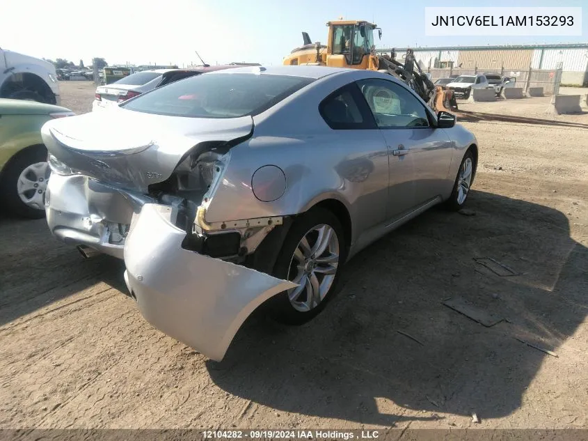 2010 Infiniti G37X VIN: JN1CV6EL1AM153293 Lot: 12104282