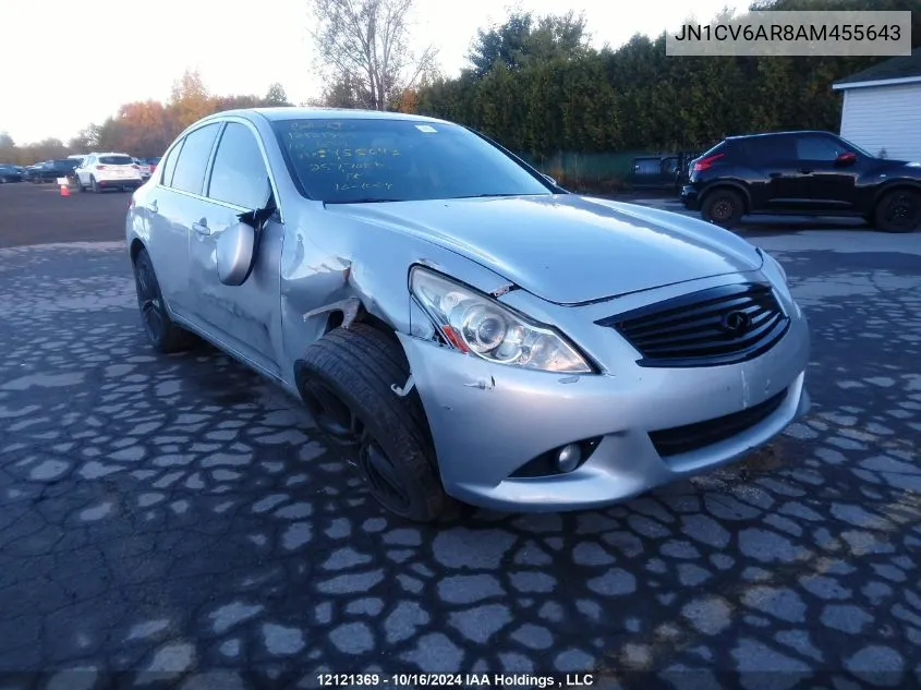 JN1CV6AR8AM455643 2010 Infiniti G37X