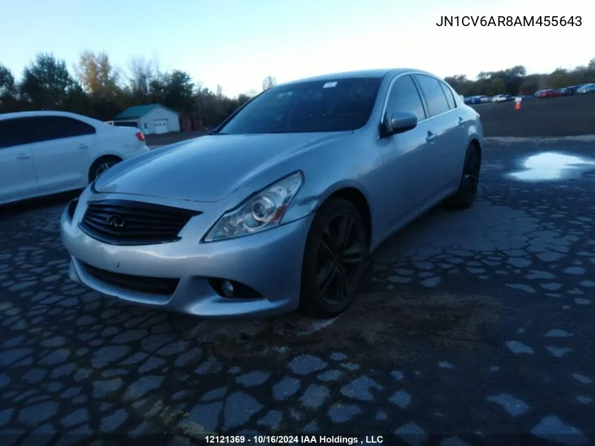 JN1CV6AR8AM455643 2010 Infiniti G37X