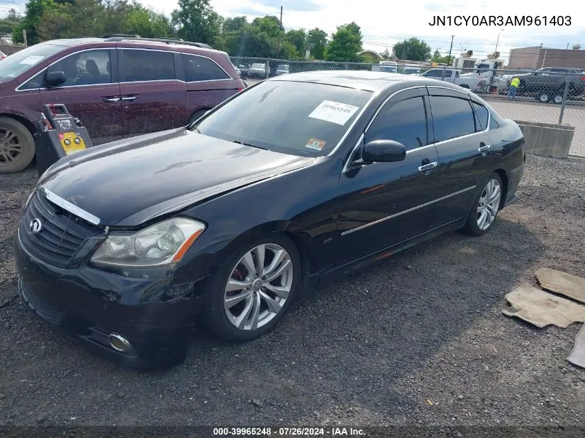 2010 Infiniti M35X VIN: JN1CY0AR3AM961403 Lot: 39965248