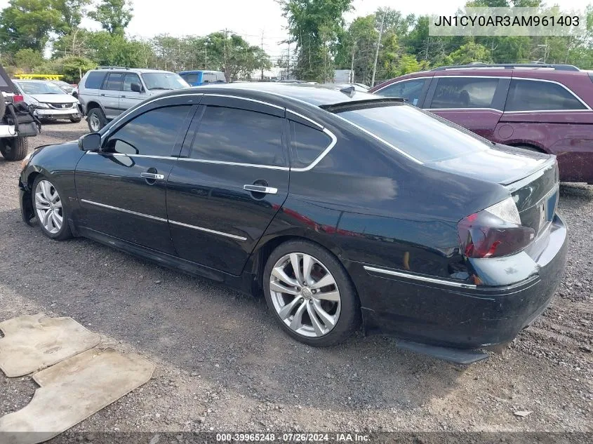 2010 Infiniti M35X VIN: JN1CY0AR3AM961403 Lot: 39965248