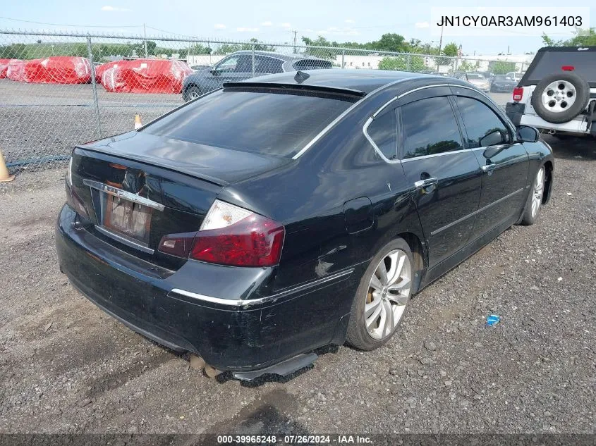 2010 Infiniti M35X VIN: JN1CY0AR3AM961403 Lot: 39965248