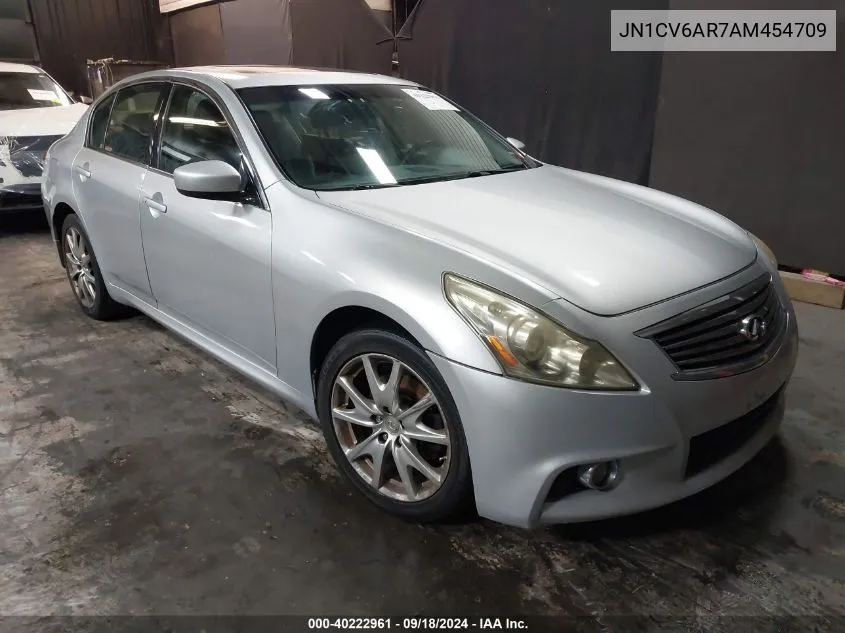 2010 Infiniti G37X VIN: JN1CV6AR7AM454709 Lot: 40222961