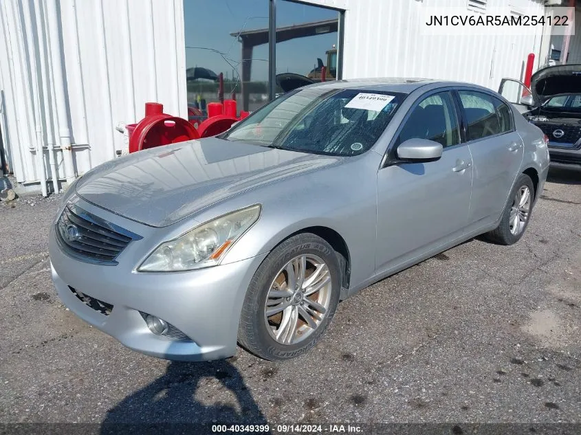 2010 Infiniti G37X VIN: JN1CV6AR5AM254122 Lot: 40349399