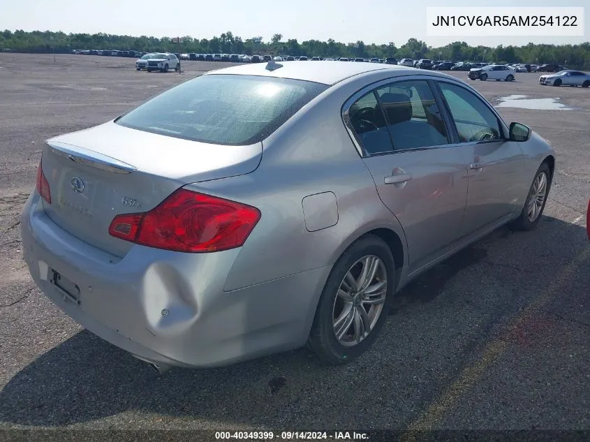 2010 Infiniti G37X VIN: JN1CV6AR5AM254122 Lot: 40349399